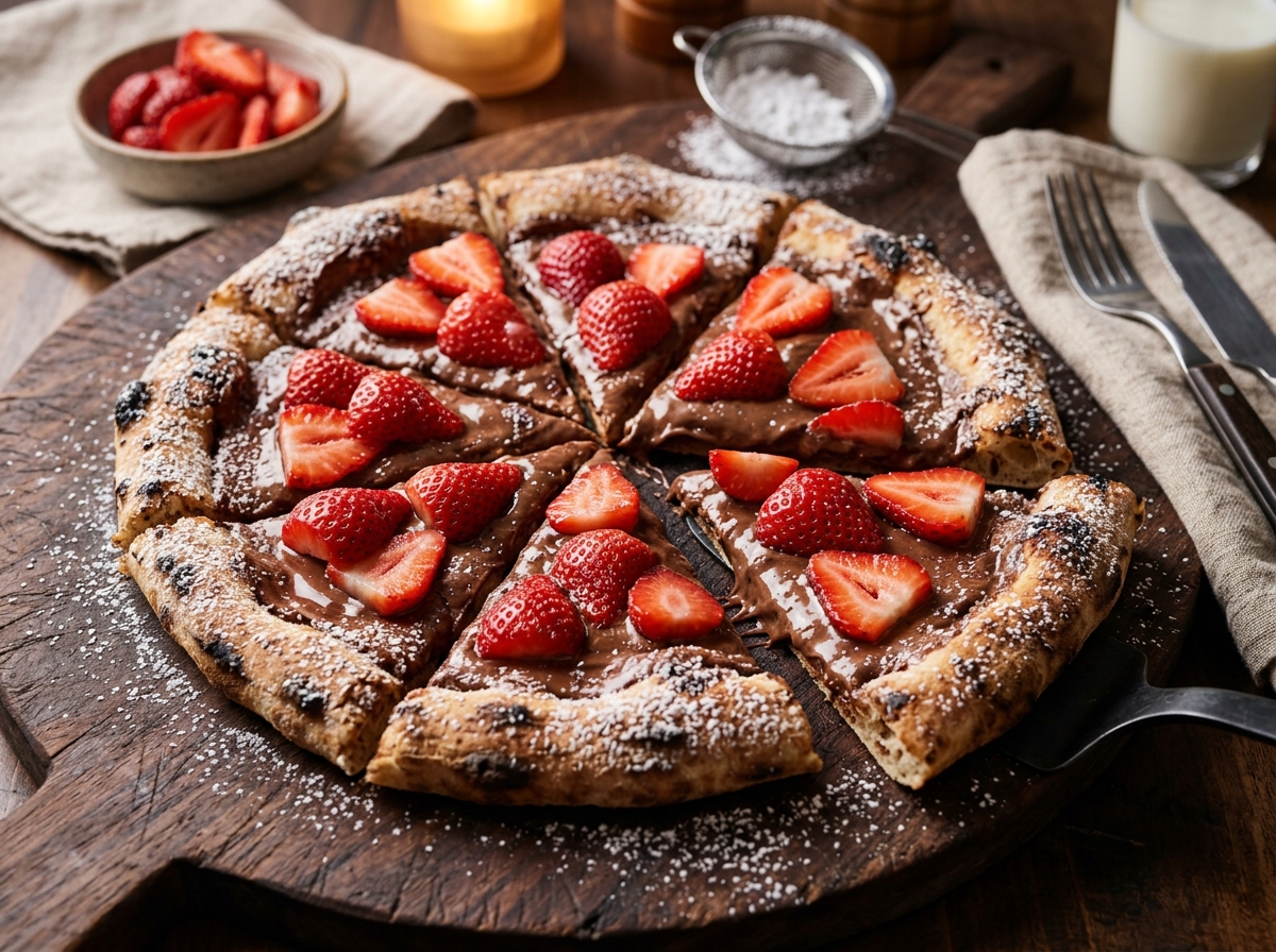 Süßes Werkstück Nutella Pizza